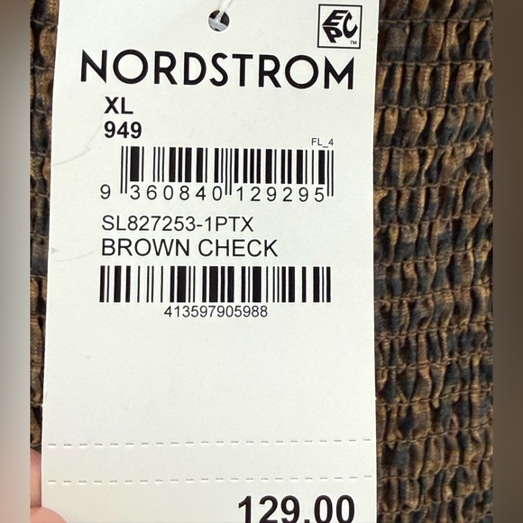 Petal & Pup Cyrena Long Sleeve Brown Maxi Dress Romantic Puff Sleeve Size XL - Picture 9 of 12